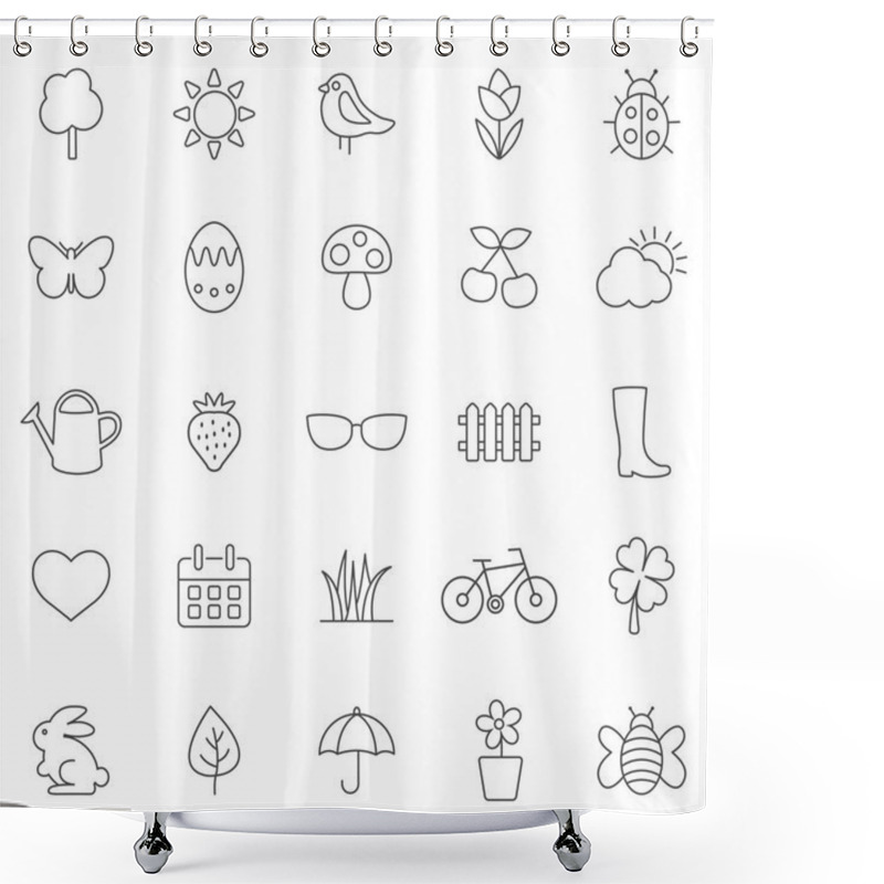 Personality  Security  Icons, Set. Shower Curtains