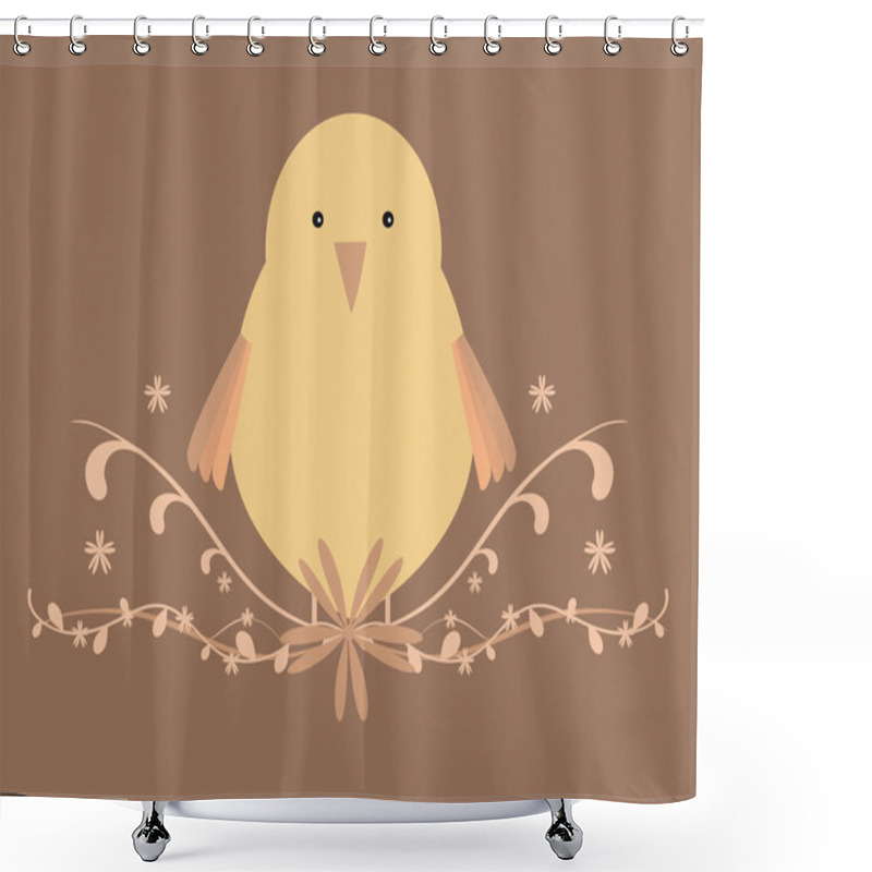 Personality  Cute Little Bird Shower Curtains