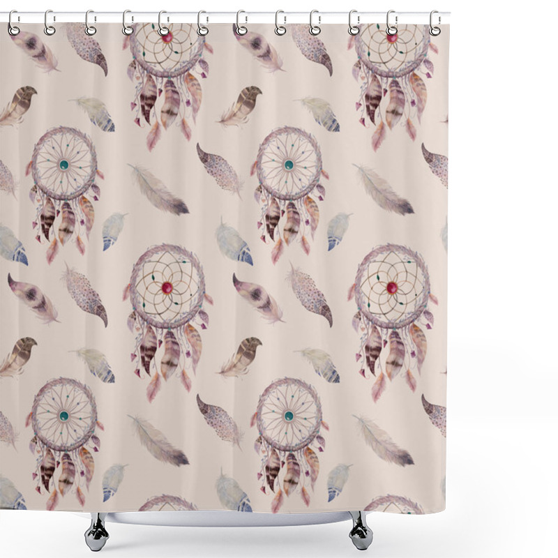 Personality  Dreamcatchers And Feathers Pattern Shower Curtains