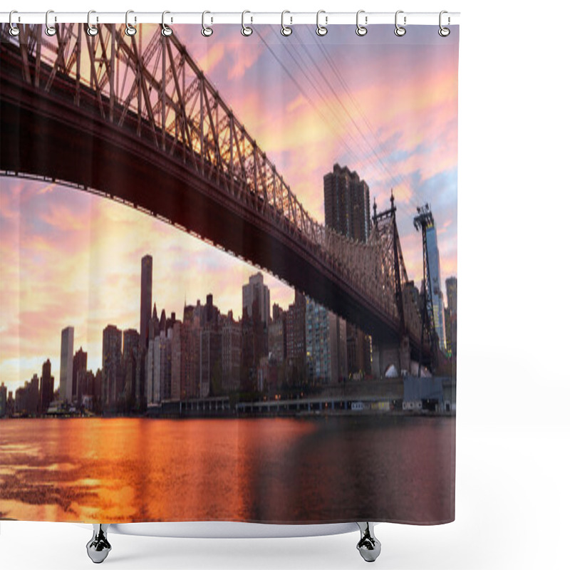 Personality  NYC Queensboro Bridge Panorama Shower Curtains