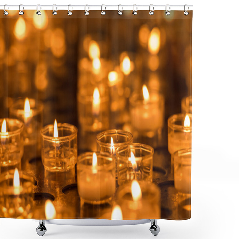 Personality  Candles Shower Curtains