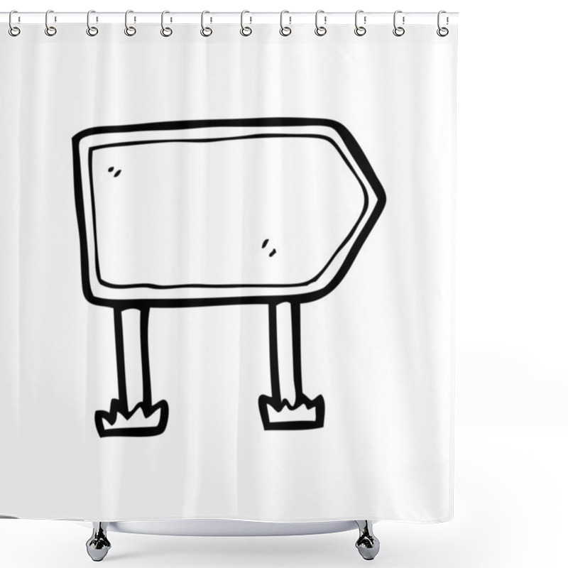 Personality  Roundabout Sign Cartoon Shower Curtains