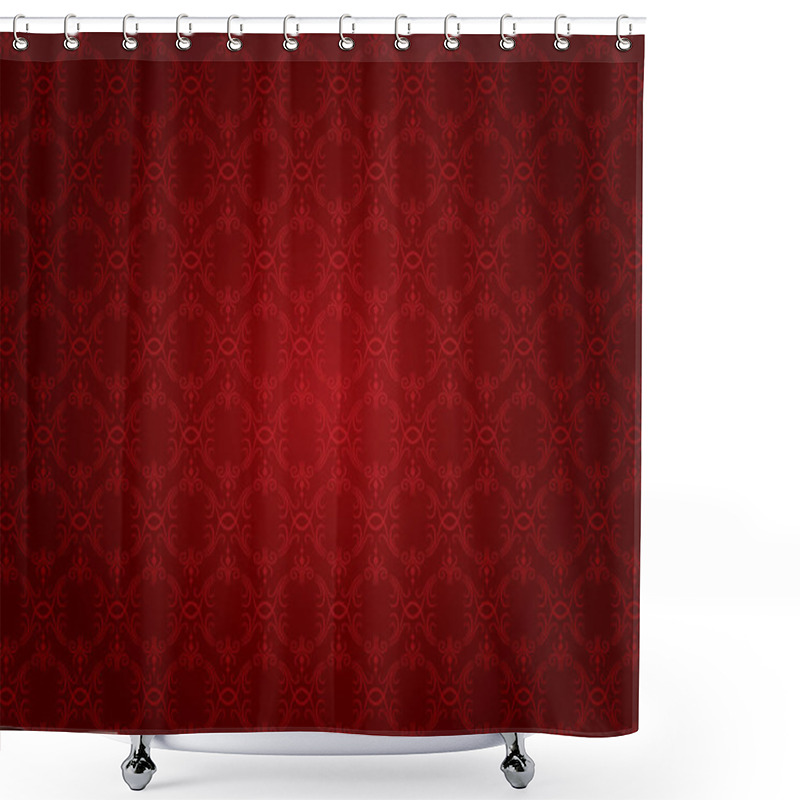 Personality  Geometric Stylish Red Background Shower Curtains