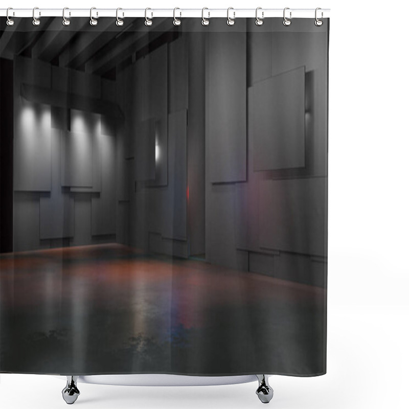 Personality  Space Environment, Ready For Comp Of Your Characters.3D Renderin Shower Curtains