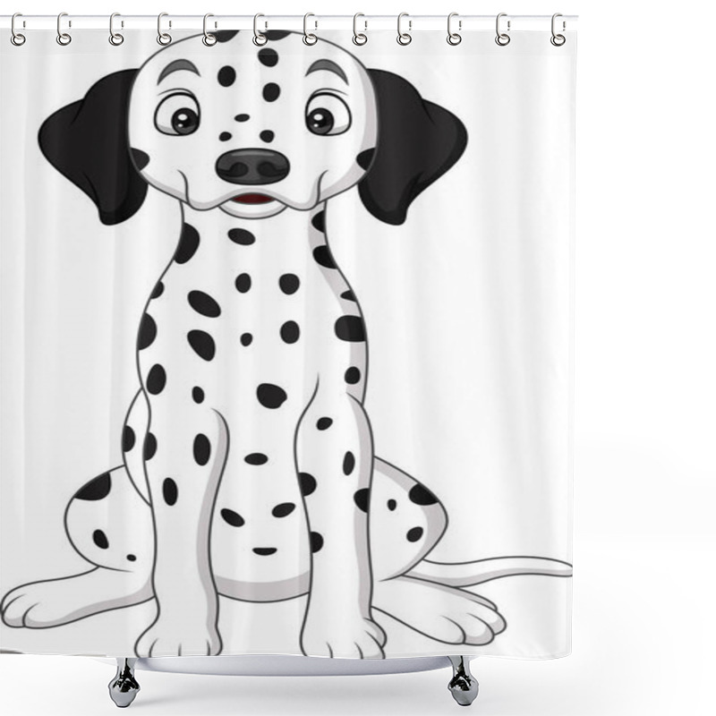 Personality  Cartoon Cute Dalmatian Dog Shower Curtains