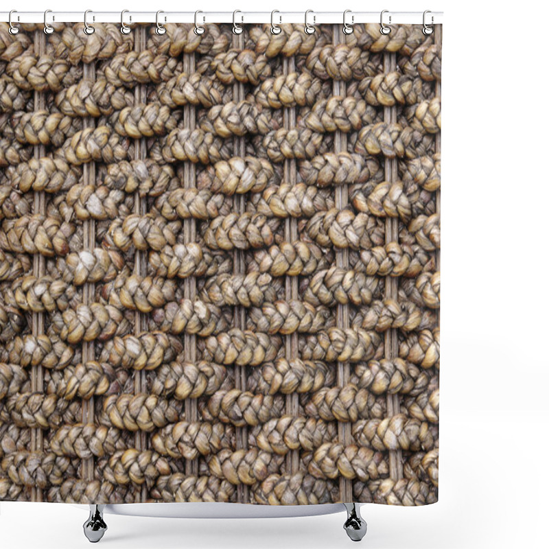 Personality  Texture From Braided  Wicker Chair Shower Curtains