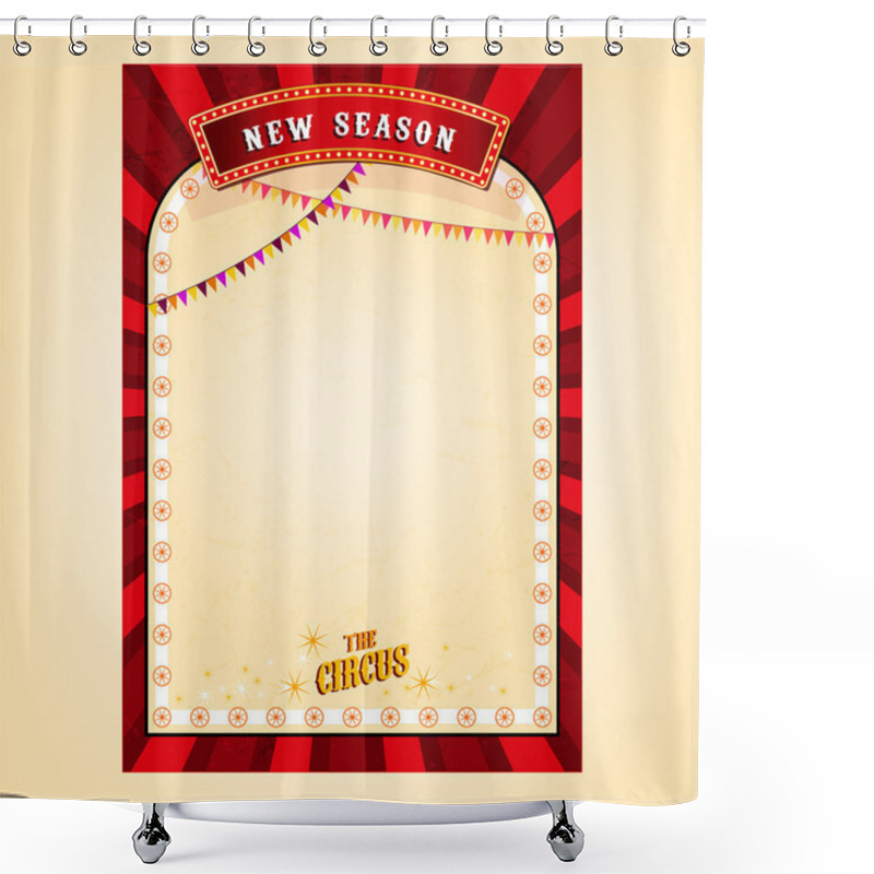 Personality  Vector Circus Poster Shower Curtains