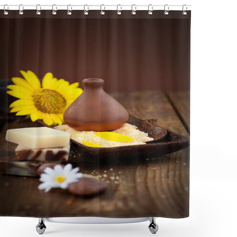 Personality  Spa Theme With Sunflower Shower Curtains