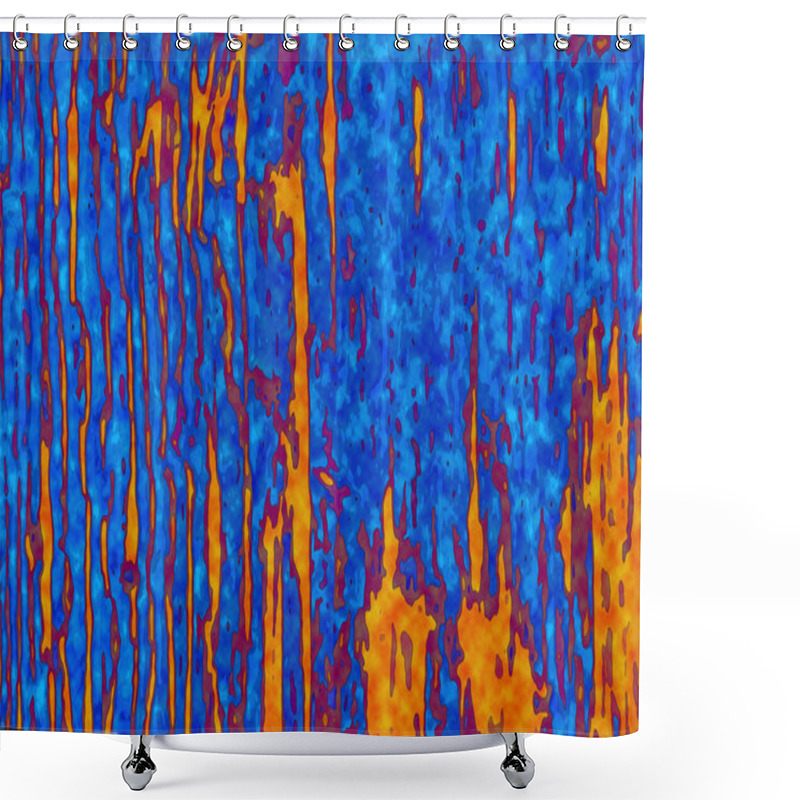 Personality  Ink, Abstract Art, Abstract Lines. Texture Background. Irregular Pattern. Trendy Design. Rhythmic Noise Particles. Packaging Pattern Shower Curtains