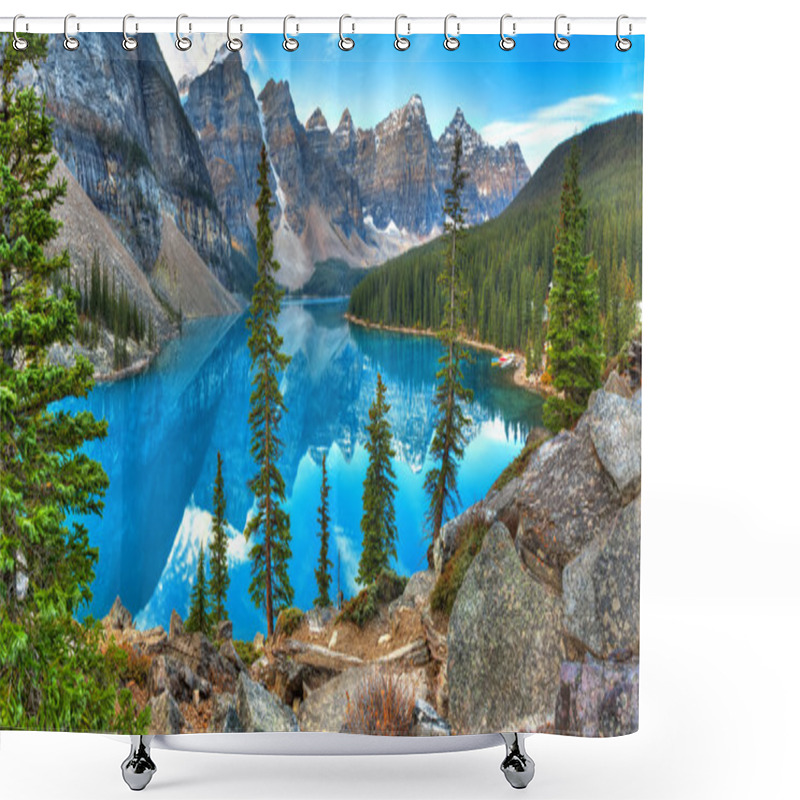 Personality  Moraine Lake Shower Curtains