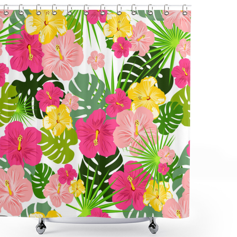 Personality  Tropical Repetitive Pattern Vector Shower Curtains