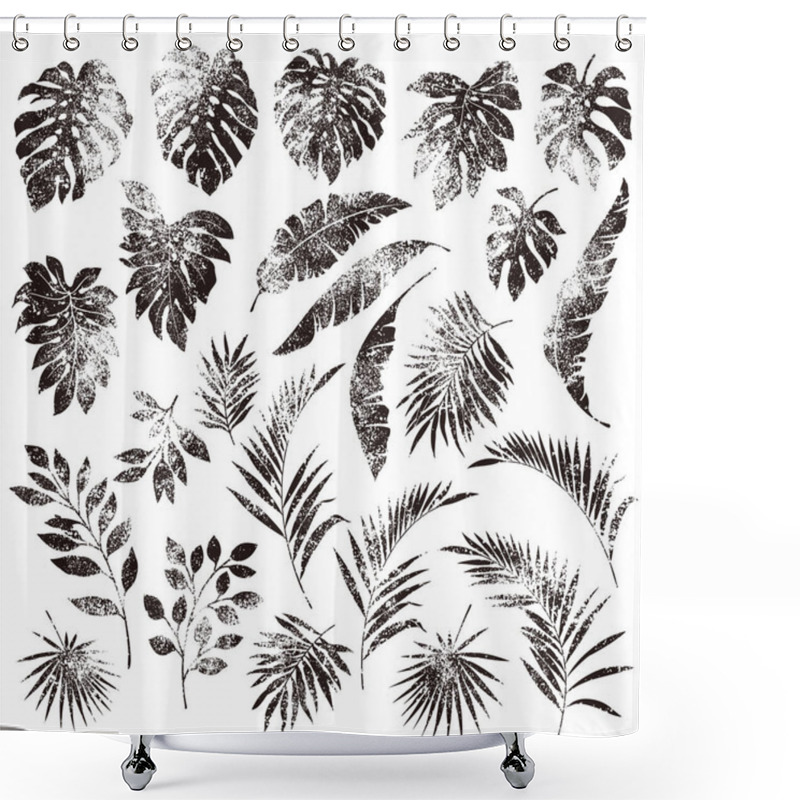 Personality  Illustration Material Collection Of Tropical Plants, Shower Curtains