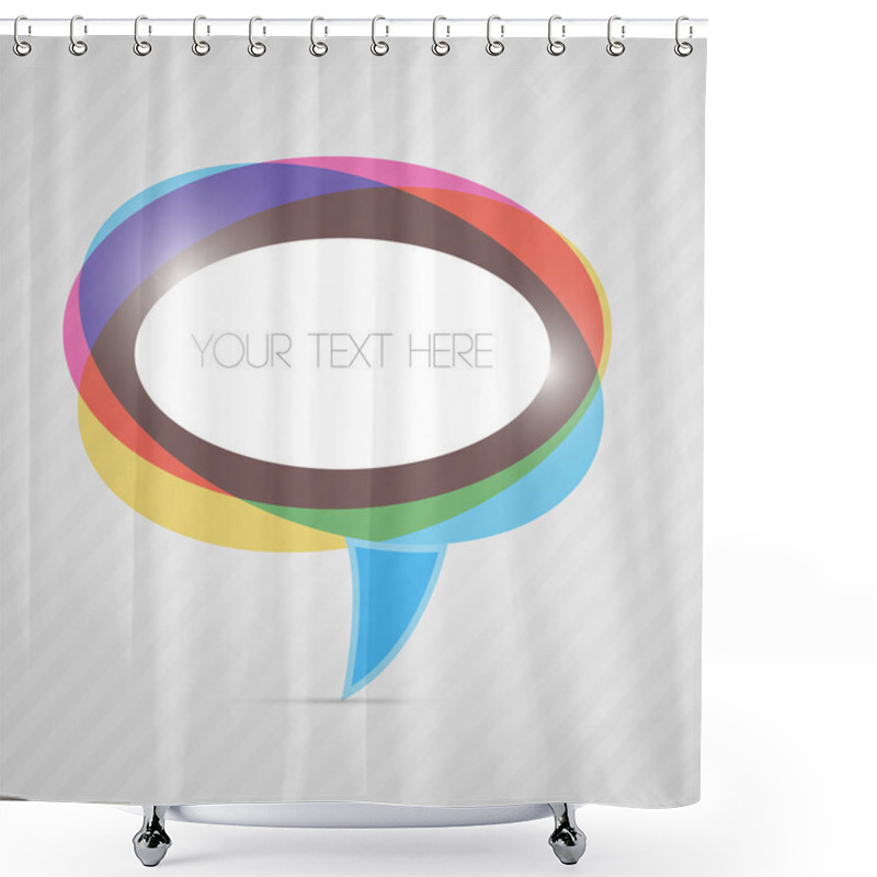 Personality  Vector Bubble For Speech Shower Curtains