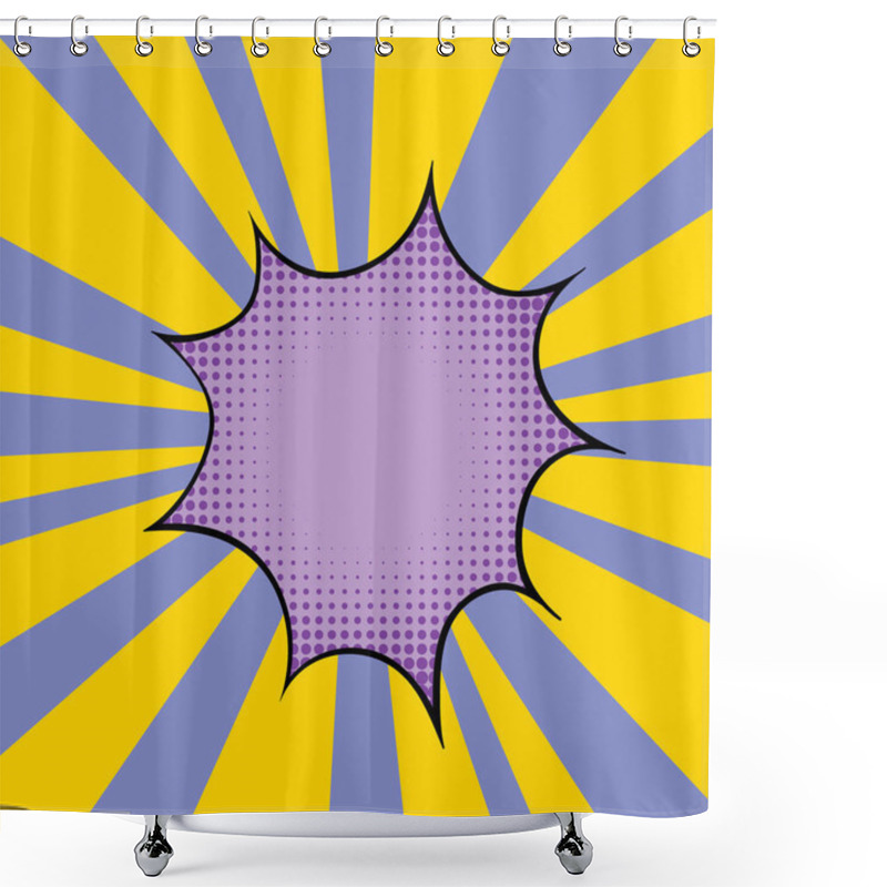 Personality  Retro Comic Background Shower Curtains