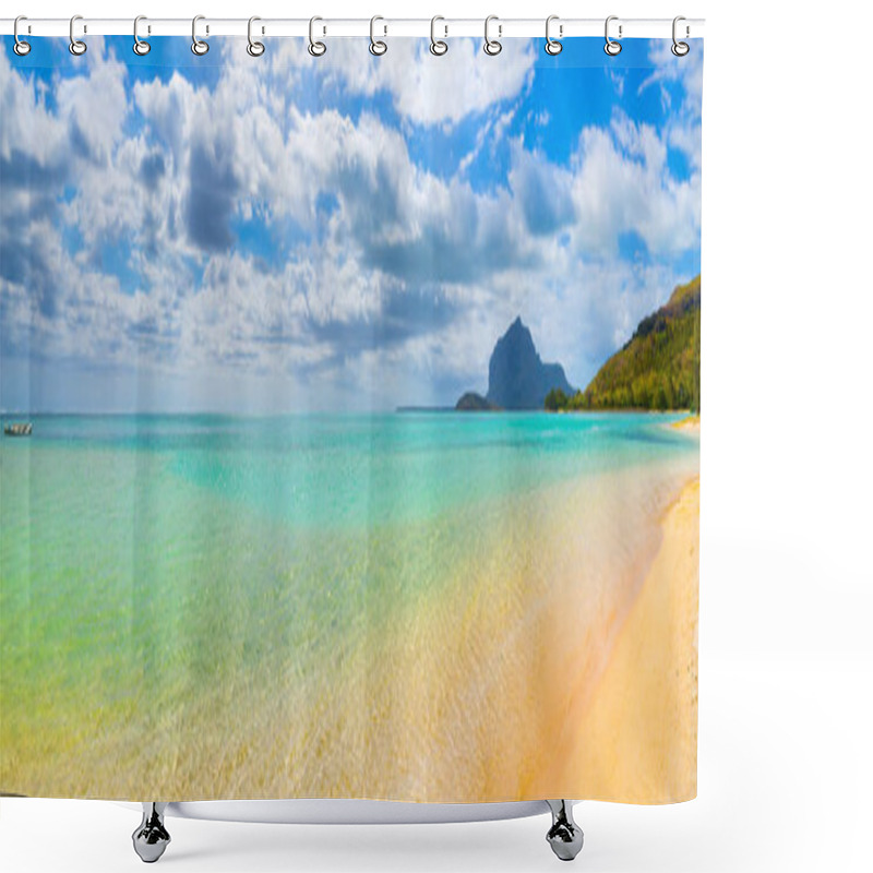 Personality  Sandy Tropical Beach. Beautiful Landscape. Panorama. Shower Curtains