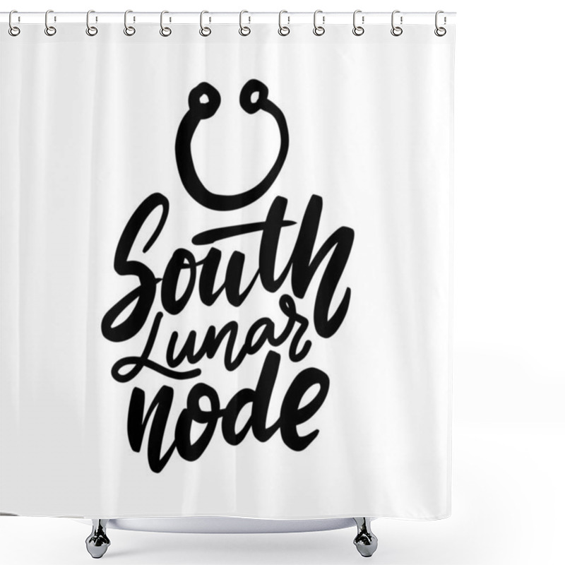 Personality  South Lunar Node, Astrology Natal Birth Chart Symbol.  Shower Curtains