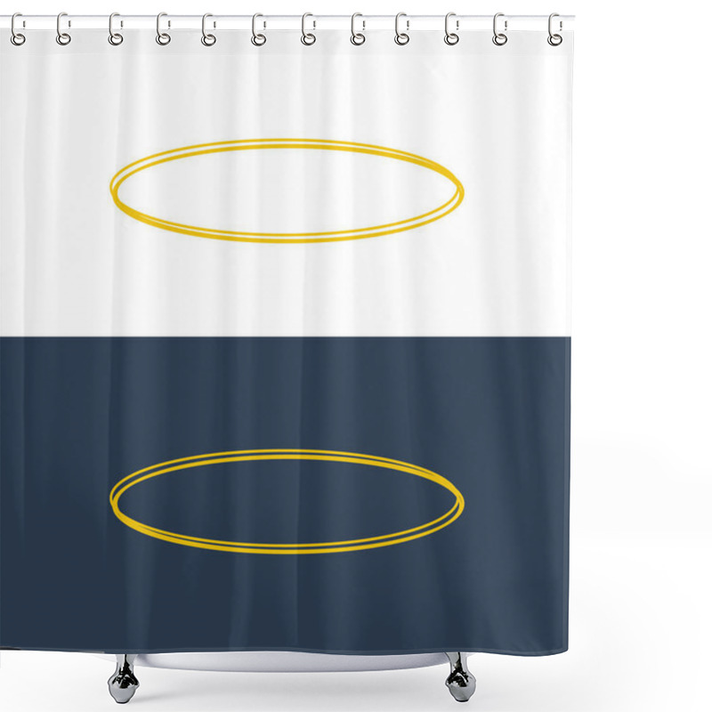 Personality  Angel Halo Ring Icon. Holy Ring Angel Halo Circle Vector Shower Curtains