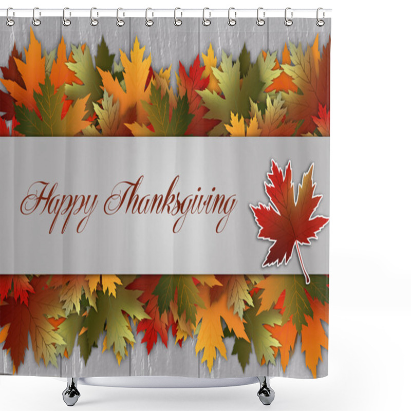 Personality  Thanksgiving Postcard Shower Curtains