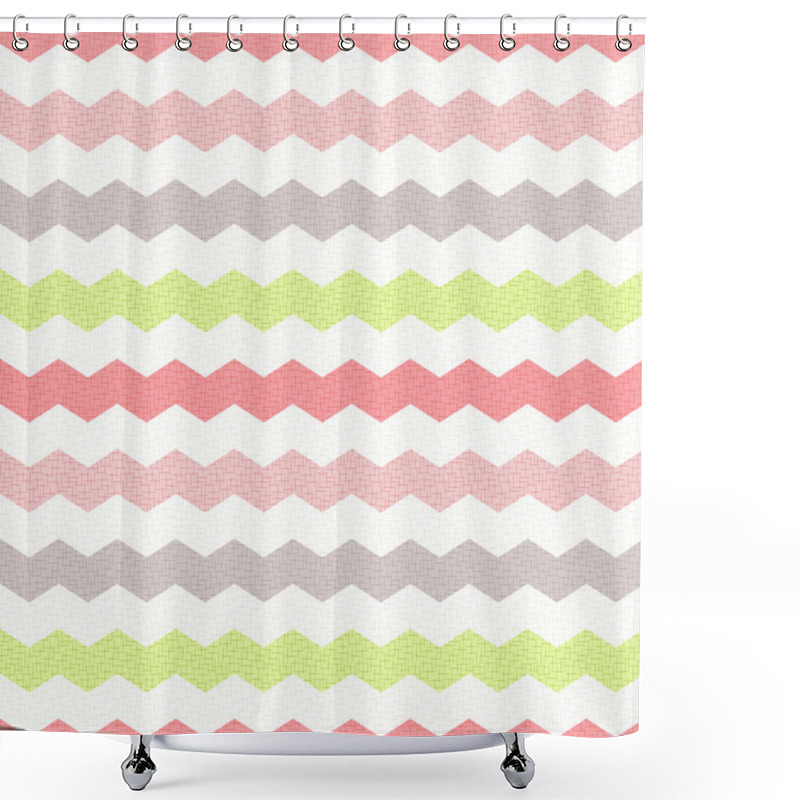 Personality  Seamless Abstract Chevron Textured Background Shower Curtains