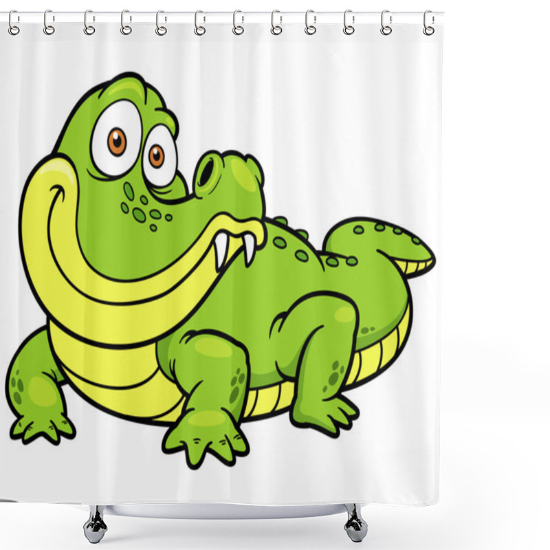 Personality  Cartoon Crocodile Shower Curtains