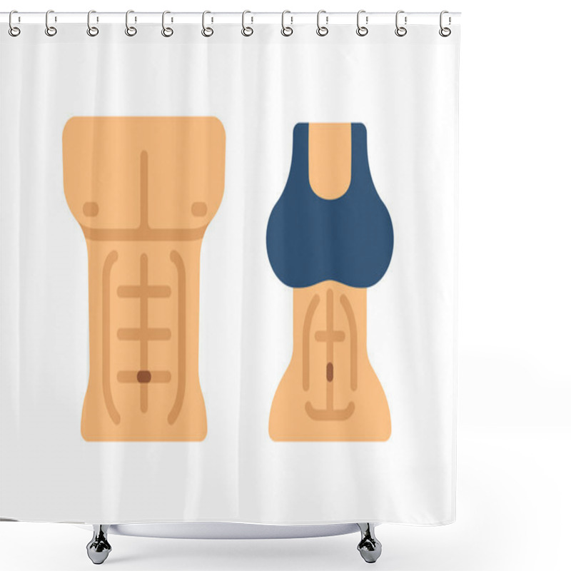 Personality  Male And Female Torsos Shower Curtains