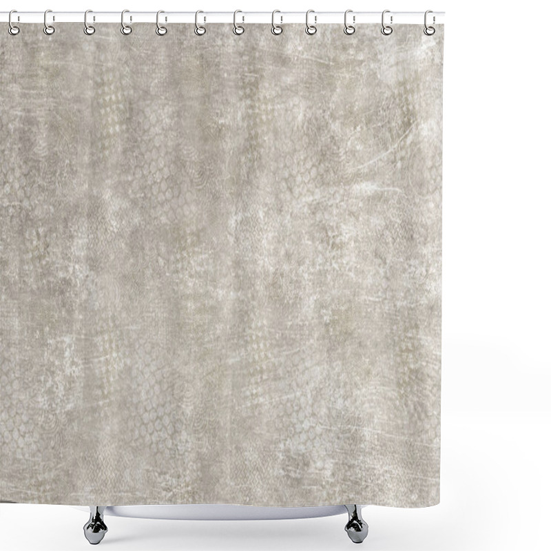 Personality  Cement Background With Distressed Pattern In Beige Tones Shower Curtains