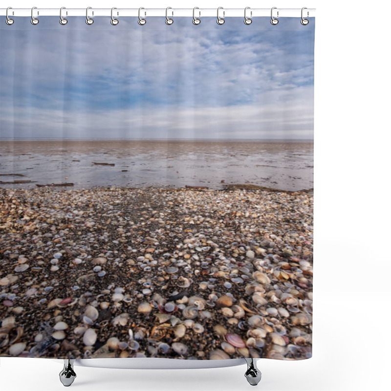 Personality  The Picture Shows The Wadden Sea On The North Sea. Shower Curtains