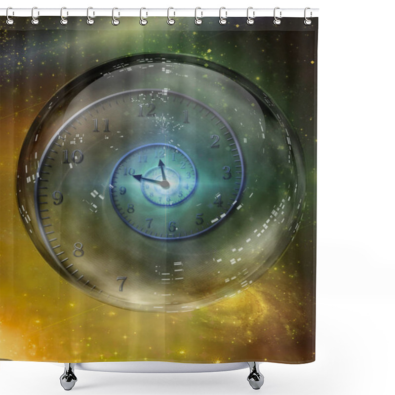 Personality  Spiral Of Time Inside Crystal Ball. Shower Curtains