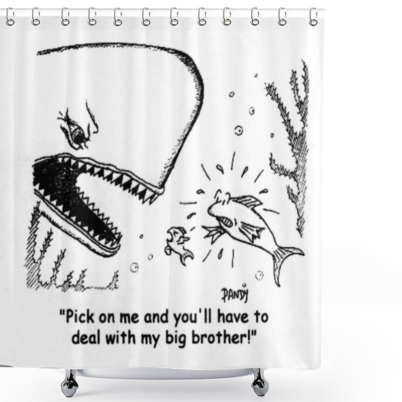 Personality  Dangerous Shark Shower Curtains