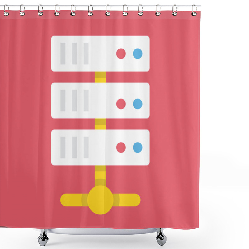 Personality  Vector Computer Server Icon Shower Curtains