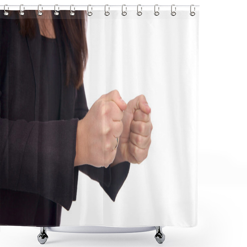 Personality  Clenched Fists Shower Curtains