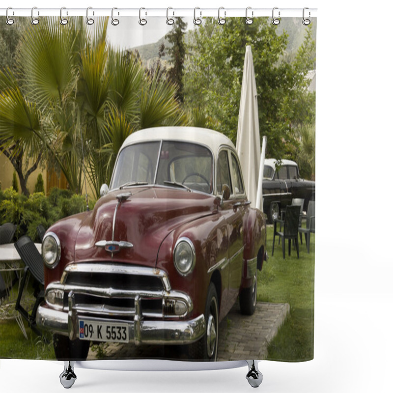 Personality  American Car Of Year Fifty Shower Curtains