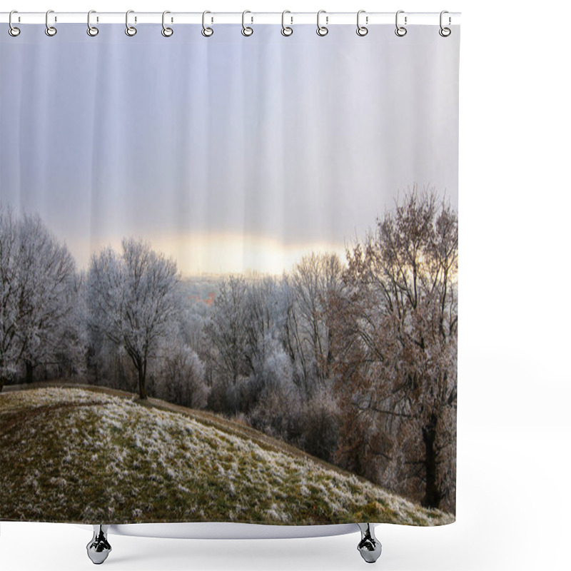 Personality  Frozen Park And Vie In Munich, Germany Shower Curtains