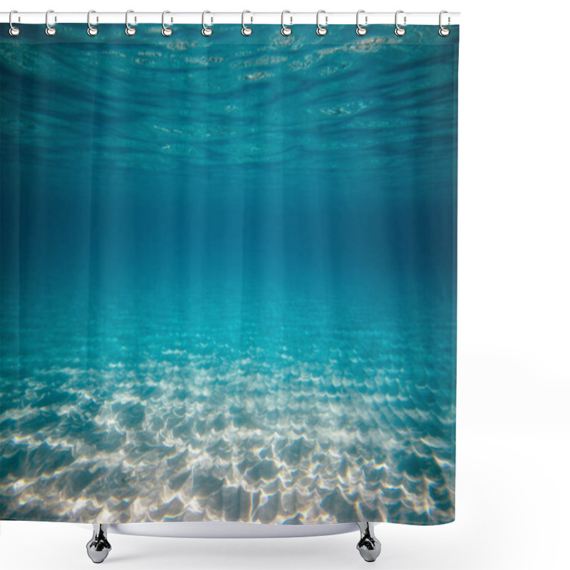 Personality  Empty Underwater Ocean Bottom Background Shower Curtains