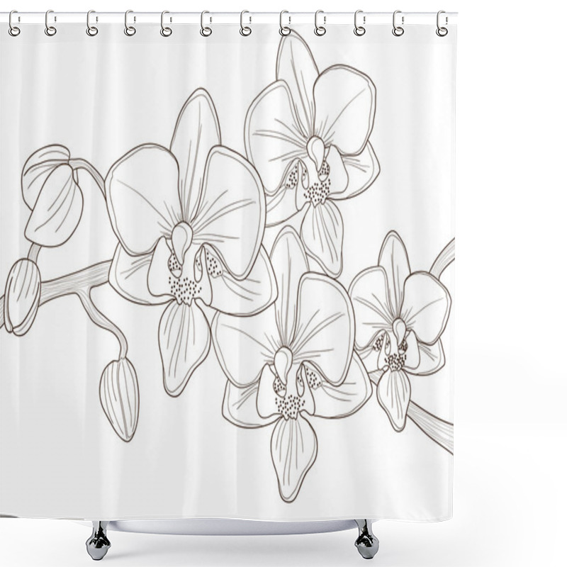 Personality  Orchid Shower Curtains