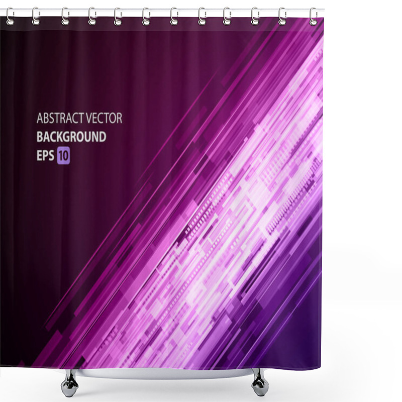 Personality  Abstract Digital Technology Lines Move Up Background Eps 10 Shower Curtains