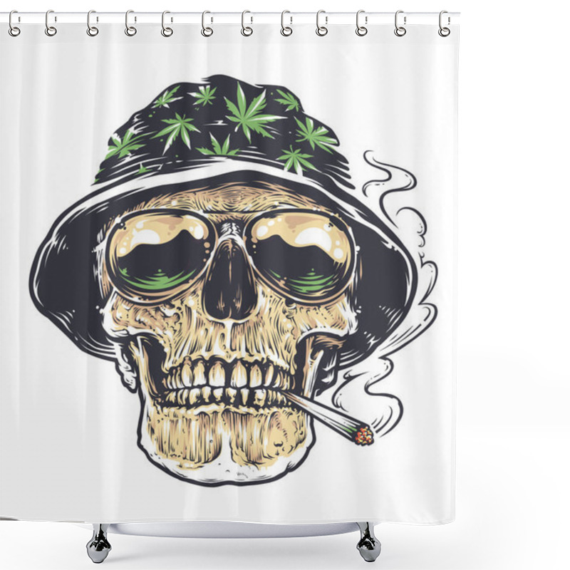 Personality  Rastaman Skull Art Shower Curtains