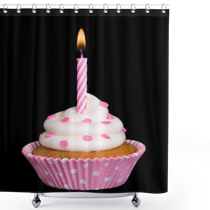 Personality  Pink Birthday Cupcake Shower Curtains