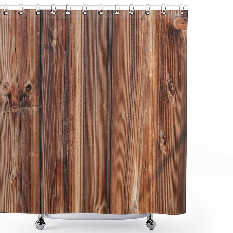 Personality  Close-up Shot Of Grungy Wooden Planks For Background Shower Curtains