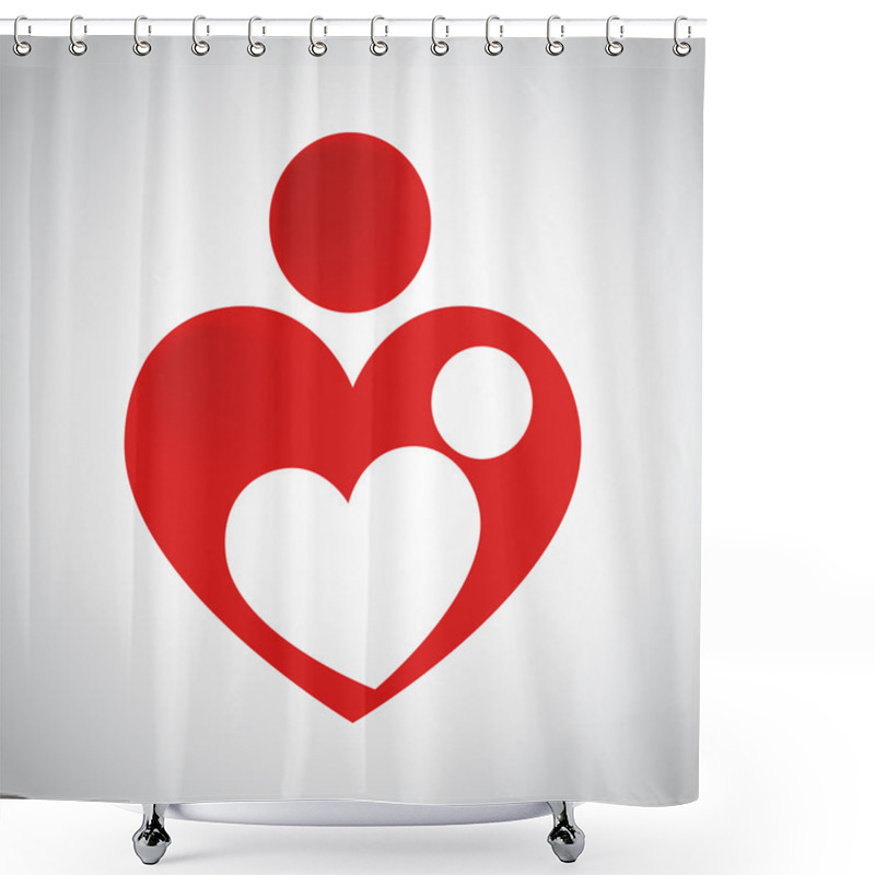 Personality  Mother Love Symbol Or Icon Shower Curtains