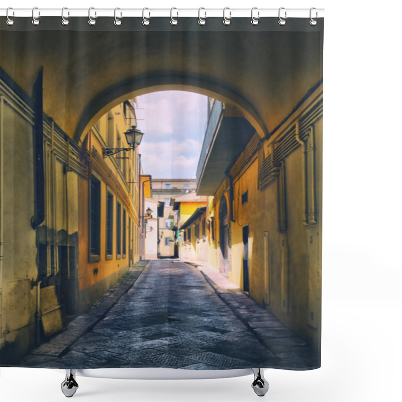 Personality  Arch On The Old Narrow Street In A Typical Small Italian Town Shower Curtains