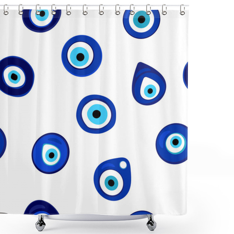 Personality  Seamless Pattern With Nazar Amulet For Your Project Shower Curtains