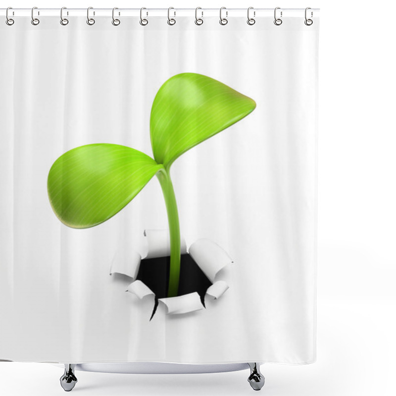 Personality  Young Green Sprout Shower Curtains