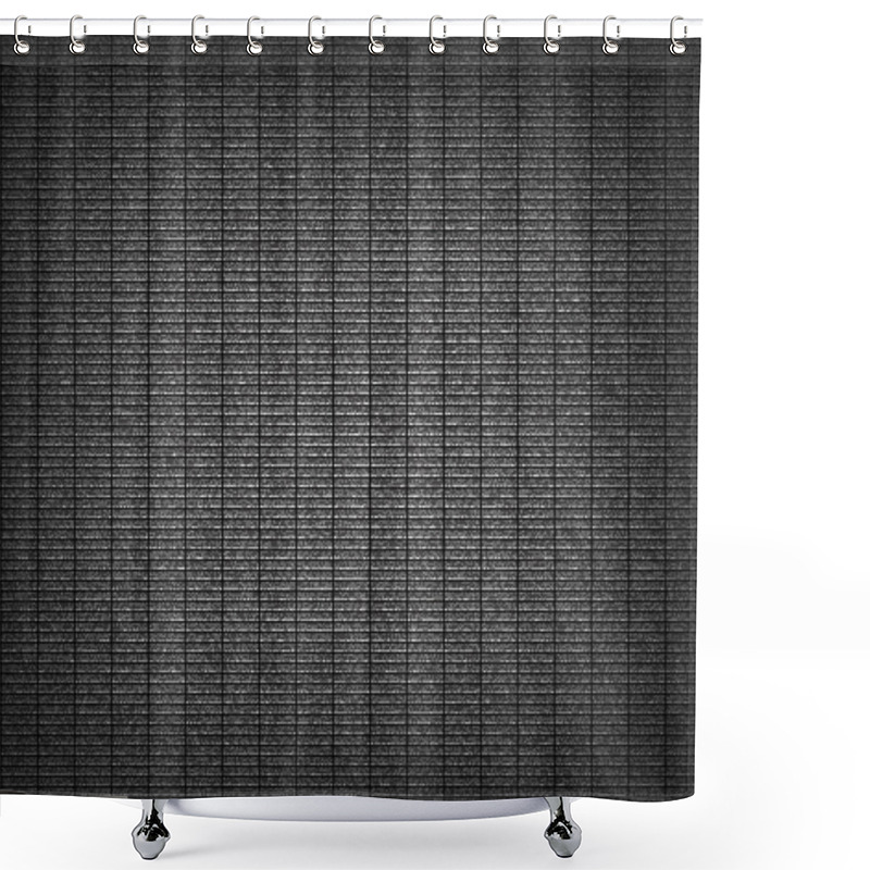 Personality  Empty Texture With Vertical Horizontal Lines And Grainy Noise Effect. Blank Black Dark Old Vintage Grunge Surface Metal. Template Size Square Format. This Image Is A Bitmap Copy My Vector Illustration Shower Curtains