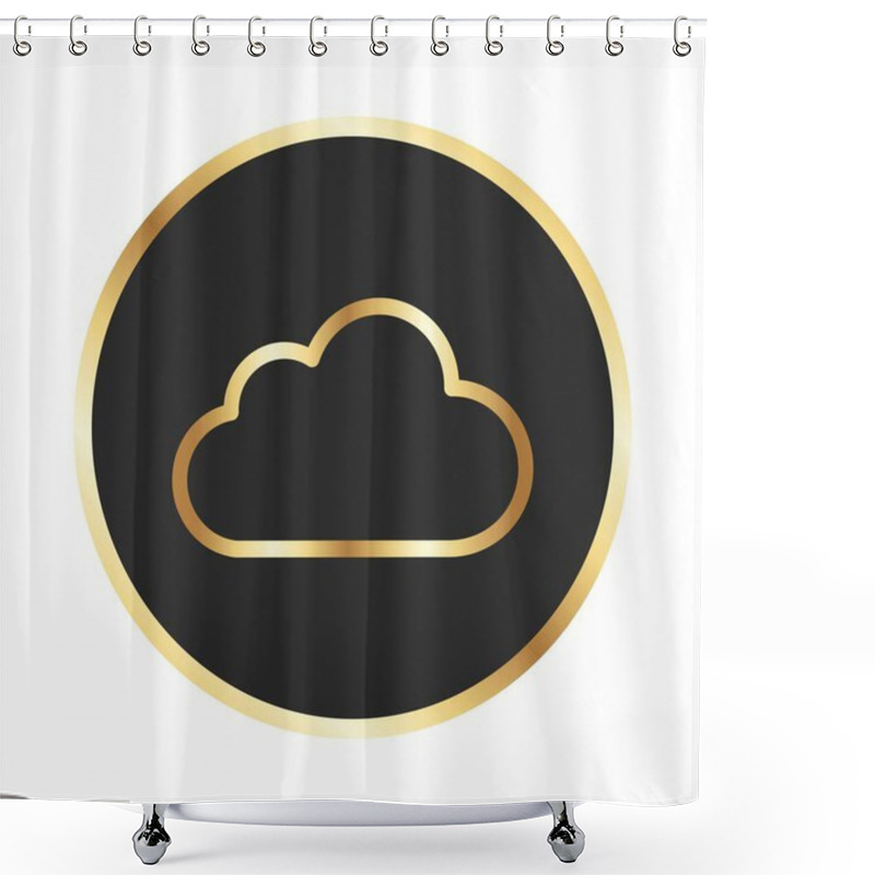 Personality  Cloud Icon For Your Project Shower Curtains