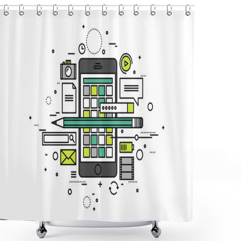 Personality  Mobile Apps Develop Shower Curtains