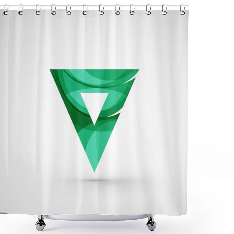 Personality  Abstract Geometric Company Logo Triangle, Shower Curtains