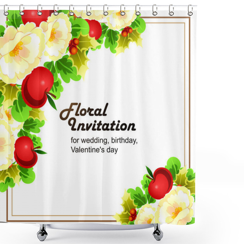 Personality  Blooming Floral Ornament Shower Curtains