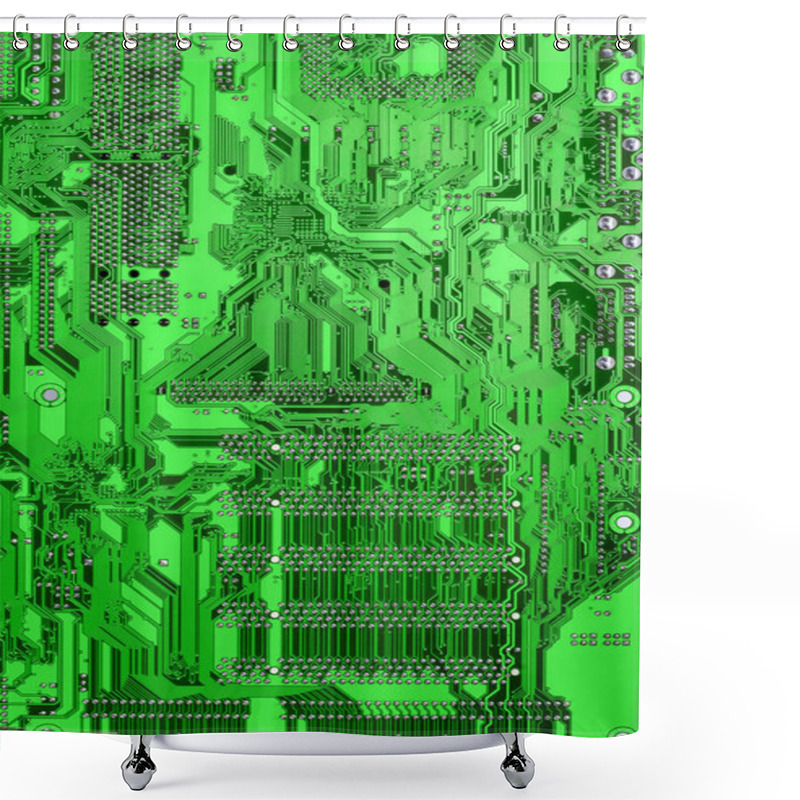 Personality  Green Circuit Board Shower Curtains