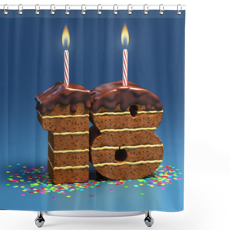 Personality  Chocolate Birthday Cake Shower Curtains